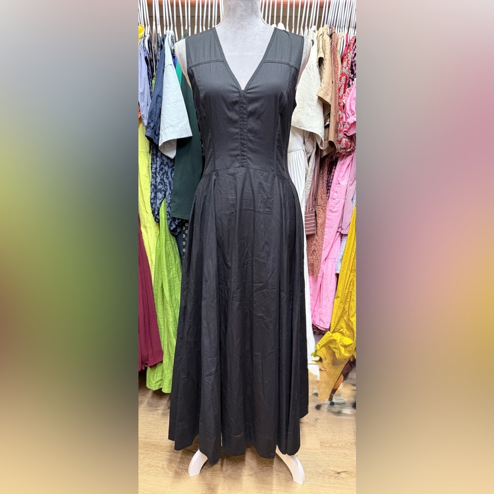 NWT Madewell V-Neck Circle Midi Dress - Picture 4 of 7